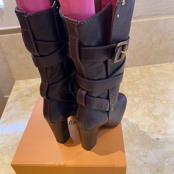 Chloe brown leather boot with wraparound straps- size 41 - Picture 16 of 16